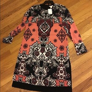 H&M dress - floral pink black pattern